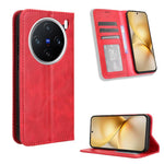 Custodia per telefono in pelle con trama retrò con fibbia magnetica, For vivo Y04 4G / Y29s 5G, For vivo V50 5G, For vivo Y19s 4G, For vivo X200 5G, For vivo X200 Pro mini 5G, For vivo X200 Pro 5G