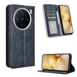 Custodia per telefono in pelle con trama retrò con fibbia magnetica, For vivo Y04 4G / Y29s 5G, For vivo V50 5G, For vivo Y19s 4G, For vivo X200 5G, For vivo X200 Pro mini 5G, For vivo X200 Pro 5G