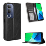 Custodia per telefono in pelle con trama retrò con fibbia magnetica, For vivo Y04 4G / Y29s 5G, For vivo V50 5G, For vivo Y19s 4G, For vivo X200 5G, For vivo X200 Pro mini 5G, For vivo X200 Pro 5G