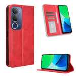 Custodia per telefono in pelle con trama retrò con fibbia magnetica, For vivo Y04 4G / Y29s 5G, For vivo V50 5G, For vivo Y19s 4G, For vivo X200 5G, For vivo X200 Pro mini 5G, For vivo X200 Pro 5G