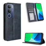 Custodia per telefono in pelle con trama retrò con fibbia magnetica, For vivo Y04 4G / Y29s 5G, For vivo V50 5G, For vivo Y19s 4G, For vivo X200 5G, For vivo X200 Pro mini 5G, For vivo X200 Pro 5G