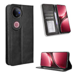 Custodia per telefono in pelle con trama retrò con fibbia magnetica, For vivo Y04 4G / Y29s 5G, For vivo V50 5G, For vivo Y19s 4G, For vivo X200 5G, For vivo X200 Pro mini 5G, For vivo X200 Pro 5G