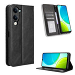 Custodia per telefono in pelle con trama retrò con fibbia magnetica, For vivo Y04 4G / Y29s 5G, For vivo V50 5G, For vivo Y19s 4G, For vivo X200 5G, For vivo X200 Pro mini 5G, For vivo X200 Pro 5G