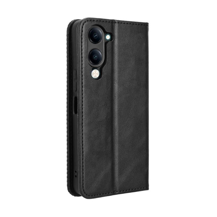 Custodia per telefono in pelle con trama retrò con fibbia magnetica, For vivo Y04 4G / Y29s 5G, For vivo V50 5G, For vivo Y19s 4G, For vivo X200 5G, For vivo X200 Pro mini 5G, For vivo X200 Pro 5G