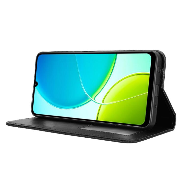 Custodia per telefono in pelle con trama retrò con fibbia magnetica, For vivo Y04 4G / Y29s 5G, For vivo V50 5G, For vivo Y19s 4G, For vivo X200 5G, For vivo X200 Pro mini 5G, For vivo X200 Pro 5G