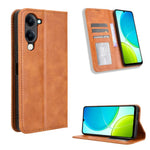 Custodia per telefono in pelle con trama retrò con fibbia magnetica, For vivo Y04 4G / Y29s 5G, For vivo V50 5G, For vivo Y19s 4G, For vivo X200 5G, For vivo X200 Pro mini 5G, For vivo X200 Pro 5G