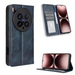 Custodia per telefono in pelle con trama retrò con fibbia magnetica, For vivo X200s 5G, For vivo T4 5G / iQOO Z10 5G Global, For vivo X200 Ultra 5G, For vivo V50 Lite 5G / 4G, For vivo Y39 5G / Y300i, For vivo Y29 4G / T4x 5G