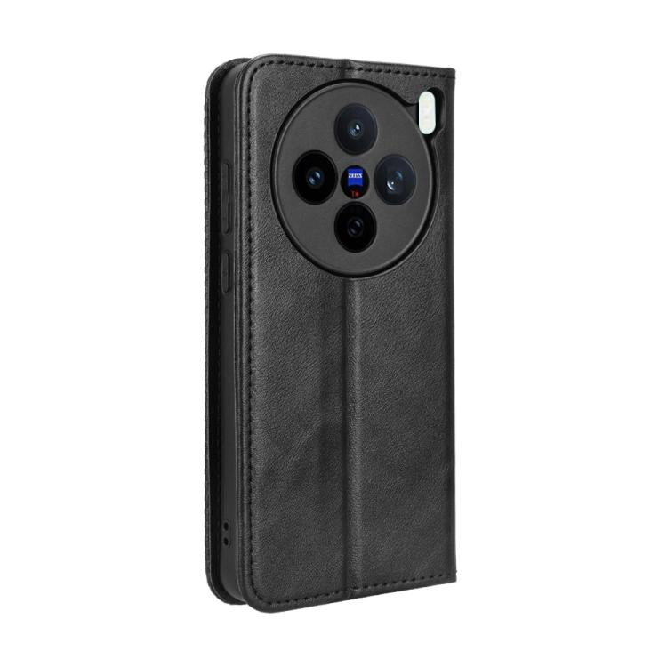 Custodia per telefono in pelle con trama retrò con fibbia magnetica, For vivo X200s 5G, For vivo T4 5G / iQOO Z10 5G Global, For vivo X200 Ultra 5G, For vivo V50 Lite 5G / 4G, For vivo Y39 5G / Y300i, For vivo Y29 4G / T4x 5G