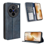 Custodia per telefono in pelle con trama retrò con fibbia magnetica, For vivo X200s 5G, For vivo T4 5G / iQOO Z10 5G Global, For vivo X200 Ultra 5G, For vivo V50 Lite 5G / 4G, For vivo Y39 5G / Y300i, For vivo Y29 4G / T4x 5G