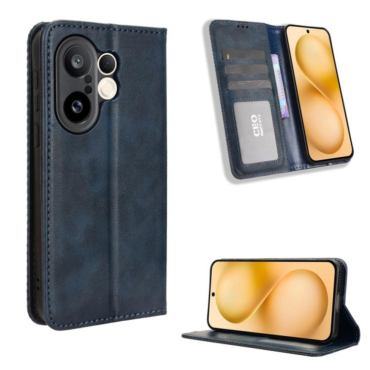 Custodia per telefono in pelle con trama retrò con fibbia magnetica, For vivo X300, For vivo V60 Lite 4G / 5G, For vivo Y31 5G 2025, For vivo Y400 4G / 5G / iQOO Z10 Lite 4G, For vivo V60 5G, For vivo X200 FE / S30 Pro mini