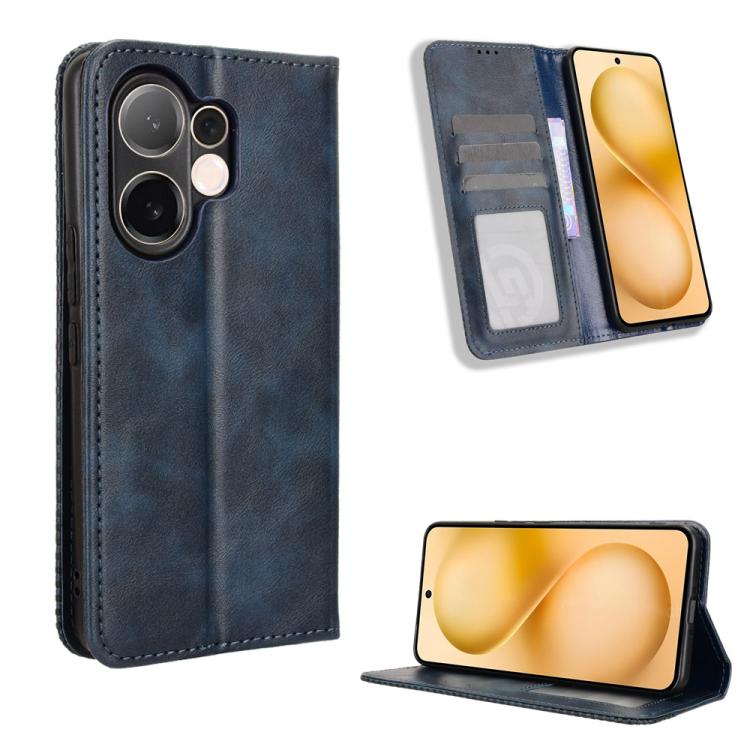 Custodia per telefono in pelle con trama retrò con fibbia magnetica, For vivo X300, For vivo V60 Lite 4G / 5G, For vivo Y31 5G 2025, For vivo Y400 4G / 5G / iQOO Z10 Lite 4G, For vivo V60 5G, For vivo X200 FE / S30 Pro mini