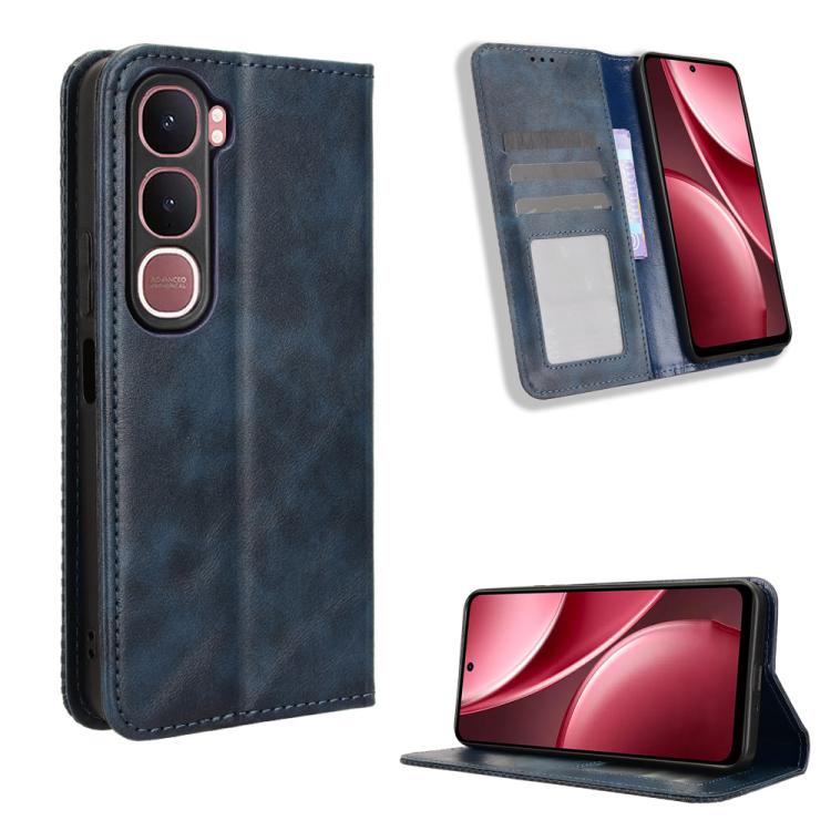 Custodia per telefono in pelle con trama retrò con fibbia magnetica, For vivo X300, For vivo V60 Lite 4G / 5G, For vivo Y31 5G 2025, For vivo Y400 4G / 5G / iQOO Z10 Lite 4G, For vivo V60 5G, For vivo X200 FE / S30 Pro mini
