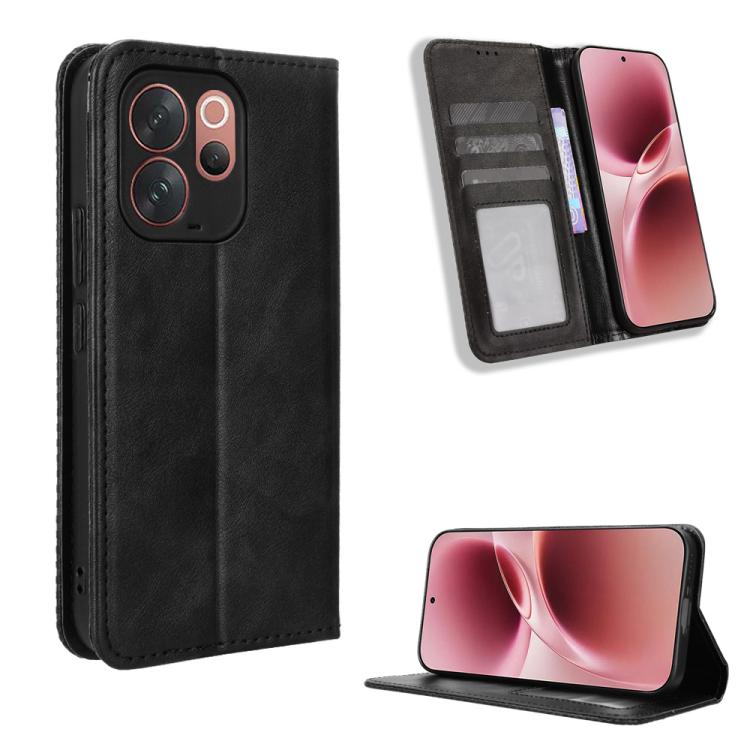 Custodia per telefono in pelle con trama retrò con fibbia magnetica, For vivo S50 Pro mini / X300 FE 5G Russia, For vivo Y600 Pro 5G, For vivo T5 Pro 5G / iQOO Z11 5G, For vivo Y21 5G / Y05 4G, For vivo V70 FE 5G, For vivo V70 5G / V70 Elite 5G