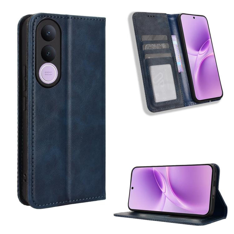Custodia per telefono in pelle con trama retrò con fibbia magnetica, For vivo S50 Pro mini / X300 FE 5G Russia, For vivo Y600 Pro 5G, For vivo T5 Pro 5G / iQOO Z11 5G, For vivo Y21 5G / Y05 4G, For vivo V70 FE 5G, For vivo V70 5G / V70 Elite 5G