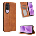 Custodia per telefono in pelle con trama retrò con fibbia magnetica, For vivo S50 Pro mini / X300 FE 5G Russia, For vivo Y600 Pro 5G, For vivo T5 Pro 5G / iQOO Z11 5G, For vivo Y21 5G / Y05 4G, For vivo V70 FE 5G, For vivo V70 5G / V70 Elite 5G