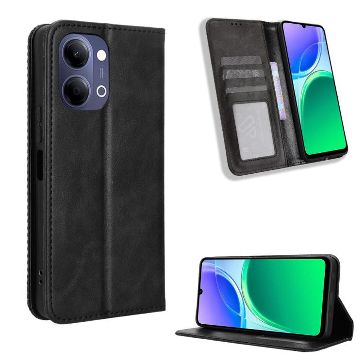 Custodia per telefono in pelle con trama retrò con fibbia magnetica, For vivo S50 Pro mini / X300 FE 5G Russia, For vivo Y600 Pro 5G, For vivo T5 Pro 5G / iQOO Z11 5G, For vivo Y21 5G / Y05 4G, For vivo V70 FE 5G, For vivo V70 5G / V70 Elite 5G