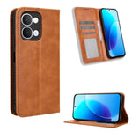 Custodia per telefono in pelle con trama retrò con fibbia magnetica, For vivo iQOO Z11 Turbo 5G / 15R 5G, For vivo Y31d 4G / Y500i 5G, For vivo X300 Ultra, For vivo Y500 Pro 5G, For vivo iQOO 15 5G, For vivo X300 Pro