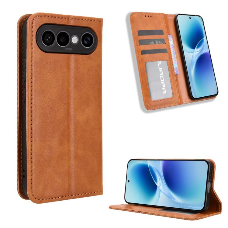 Custodia per telefono in pelle con trama retrò con fibbia magnetica, For vivo S50 Pro mini / X300 FE 5G Russia, For vivo Y600 Pro 5G, For vivo T5 Pro 5G / iQOO Z11 5G, For vivo Y21 5G / Y05 4G, For vivo V70 FE 5G, For vivo V70 5G / V70 Elite 5G