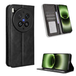 Custodia per telefono in pelle con trama retrò con fibbia magnetica, For vivo iQOO Z11 Turbo 5G / 15R 5G, For vivo Y31d 4G / Y500i 5G, For vivo X300 Ultra, For vivo Y500 Pro 5G, For vivo iQOO 15 5G, For vivo X300 Pro
