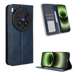 Custodia per telefono in pelle con trama retrò con fibbia magnetica, For vivo iQOO Z11 Turbo 5G / 15R 5G, For vivo Y31d 4G / Y500i 5G, For vivo X300 Ultra, For vivo Y500 Pro 5G, For vivo iQOO 15 5G, For vivo X300 Pro