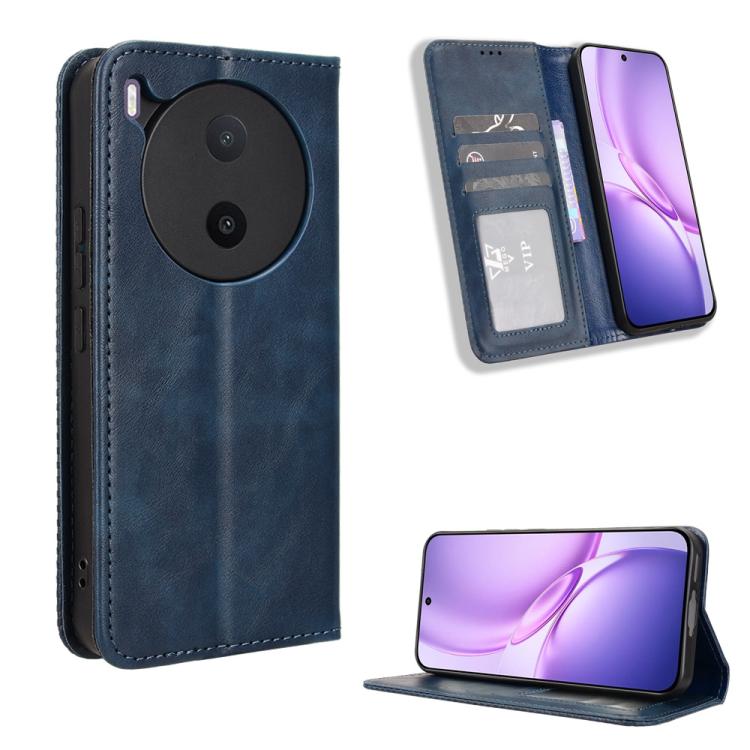 Custodia per telefono in pelle con trama retrò con fibbia magnetica, For vivo S50 Pro mini / X300 FE 5G Russia, For vivo Y600 Pro 5G, For vivo T5 Pro 5G / iQOO Z11 5G, For vivo Y21 5G / Y05 4G, For vivo V70 FE 5G, For vivo V70 5G / V70 Elite 5G
