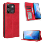Custodia per telefono in pelle con trama retrò con fibbia magnetica, For Infinix Hot 30 5G X6832, For Infinix Smart 7 Plus, For Infinix Note 30 5G, For Infinix Smart 7 HD X6516, For Infinix Note 30i, For Infinix Note 30 Pro