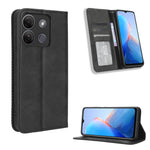 Custodia per telefono in pelle con trama retrò con fibbia magnetica, For Infinix Hot 30 5G X6832, For Infinix Smart 7 Plus, For Infinix Note 30 5G, For Infinix Smart 7 HD X6516, For Infinix Note 30i, For Infinix Note 30 Pro