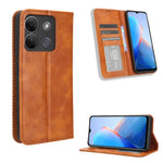 Custodia per telefono in pelle con trama retrò con fibbia magnetica, For Infinix Hot 30 5G X6832, For Infinix Smart 7 Plus, For Infinix Note 30 5G, For Infinix Smart 7 HD X6516, For Infinix Note 30i, For Infinix Note 30 Pro