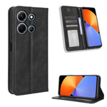 Custodia per telefono in pelle con trama retrò con fibbia magnetica, For Infinix Hot 30 5G X6832, For Infinix Smart 7 Plus, For Infinix Note 30 5G, For Infinix Smart 7 HD X6516, For Infinix Note 30i, For Infinix Note 30 Pro