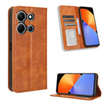 Custodia per telefono in pelle con trama retrò con fibbia magnetica, For Infinix Hot 30 5G X6832, For Infinix Smart 7 Plus, For Infinix Note 30 5G, For Infinix Smart 7 HD X6516, For Infinix Note 30i, For Infinix Note 30 Pro