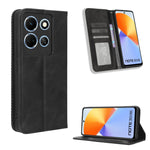 Custodia per telefono in pelle con trama retrò con fibbia magnetica, For Infinix Note 30 4G, For Infinix Note 30 VIP