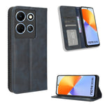 Custodia per telefono in pelle con trama retrò con fibbia magnetica, For Infinix Hot 30 5G X6832, For Infinix Smart 7 Plus, For Infinix Note 30 5G, For Infinix Smart 7 HD X6516, For Infinix Note 30i, For Infinix Note 30 Pro
