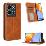 Custodia per telefono in pelle con trama retrò con fibbia magnetica, For Infinix Hot 30 5G X6832, For Infinix Smart 7 Plus, For Infinix Note 30 5G, For Infinix Smart 7 HD X6516, For Infinix Note 30i, For Infinix Note 30 Pro