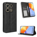 Custodia per telefono in pelle con trama retrò con fibbia magnetica, For Infinix Hot 30 5G X6832, For Infinix Smart 7 Plus, For Infinix Note 30 5G, For Infinix Smart 7 HD X6516, For Infinix Note 30i, For Infinix Note 30 Pro