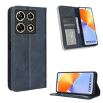 Custodia per telefono in pelle con trama retrò con fibbia magnetica, For Infinix Hot 30 5G X6832, For Infinix Smart 7 Plus, For Infinix Note 30 5G, For Infinix Smart 7 HD X6516, For Infinix Note 30i, For Infinix Note 30 Pro