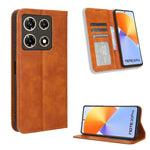 Custodia per telefono in pelle con trama retrò con fibbia magnetica, For Infinix Hot 30 5G X6832, For Infinix Smart 7 Plus, For Infinix Note 30 5G, For Infinix Smart 7 HD X6516, For Infinix Note 30i, For Infinix Note 30 Pro