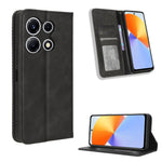 Custodia per telefono in pelle con trama retrò con fibbia magnetica, For Infinix Note 30 4G, For Infinix Note 30 VIP