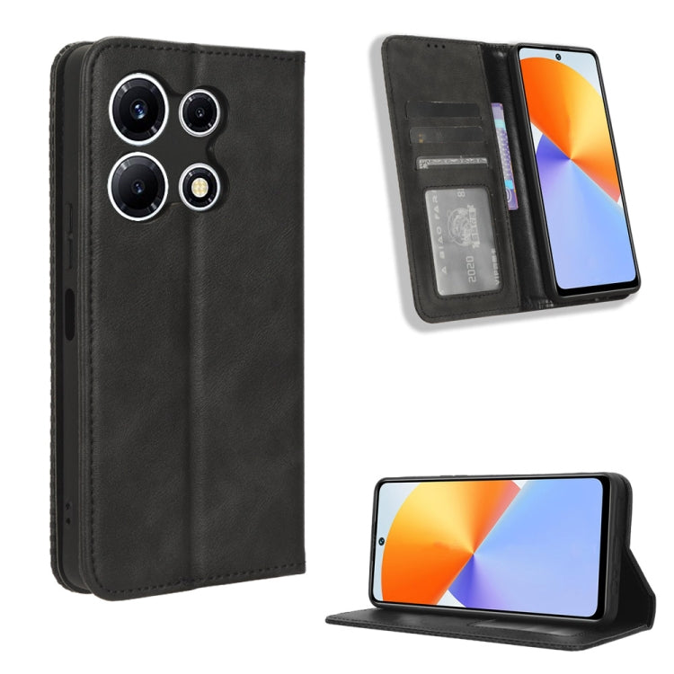 Custodia per telefono in pelle con trama retrò con fibbia magnetica, For Infinix Note 30 4G, For Infinix Note 30 VIP