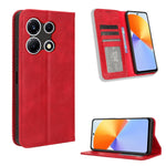 Custodia per telefono in pelle con trama retrò con fibbia magnetica, For Infinix Note 30 4G, For Infinix Note 30 VIP