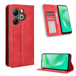 Custodia per telefono in pelle con trama retrò con fibbia magnetica, For Infinix Hot 40 4G, For Infinix Hot 40i 4G, For Infinix Smart 8 X6525, For Infinix Zero 30 4G, For Infinix Zero 30 5G, For Infinix GT 10 Pro