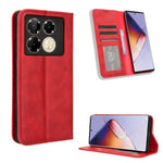 Custodia per telefono in pelle con trama retrò con fibbia magnetica, For Infinix Note 40X 5G X6838, For Infinix Note 40 5G X6852, For Infinix GT 20 Pro 5G X6871, For Infinix Note 40 Pro 4G, For Infinix Note 40 Pro 5G, For Infinix Note 40 4G