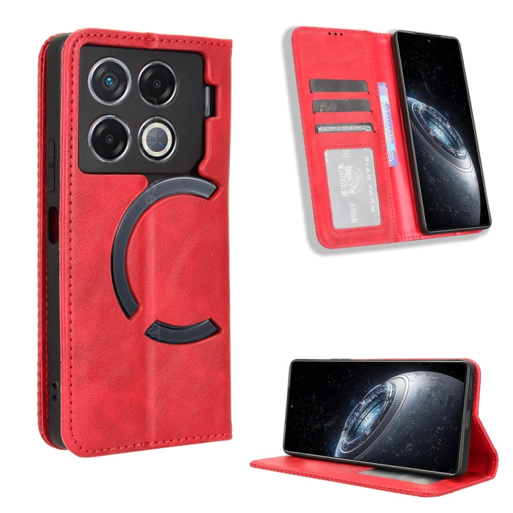 Custodia per telefono in pelle con trama retrò con fibbia magnetica, For Infinix Note 40X 5G X6838, For Infinix Note 40 5G X6852, For Infinix GT 20 Pro 5G X6871, For Infinix Note 40 Pro 4G, For Infinix Note 40 Pro 5G, For Infinix Note 40 4G