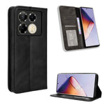 Custodia per telefono in pelle con trama retrò con fibbia magnetica, For Infinix Note 40X 5G X6838, For Infinix Note 40 5G X6852, For Infinix GT 20 Pro 5G X6871, For Infinix Note 40 Pro 4G, For Infinix Note 40 Pro 5G, For Infinix Note 40 4G