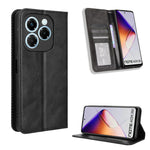 Custodia per telefono in pelle con trama retrò con fibbia magnetica, For Infinix Note 40X 5G X6838, For Infinix Note 40 5G X6852, For Infinix GT 20 Pro 5G X6871, For Infinix Note 40 Pro 4G, For Infinix Note 40 Pro 5G, For Infinix Note 40 4G