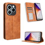 Custodia per telefono in pelle con trama retrò con fibbia magnetica, For Infinix Note 40X 5G X6838, For Infinix Note 40 5G X6852, For Infinix GT 20 Pro 5G X6871, For Infinix Note 40 Pro 4G, For Infinix Note 40 Pro 5G, For Infinix Note 40 4G
