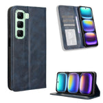 Custodia per telefono in pelle con trama retrò con fibbia magnetica, For Infinix Hot 50i 4G / Smart 9 4G, For Infinix Hot 50 Pro+ 4G, For Infinix Hot 50 4G, For Infinix Hot 50 5G, For Infinix Zero 40 5G, For Infinix Zero 40 4G