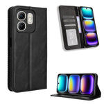 Custodia per telefono in pelle con trama retrò con fibbia magnetica, For Infinix Hot 50i 4G / Smart 9 4G, For Infinix Hot 50 Pro+ 4G, For Infinix Hot 50 4G, For Infinix Hot 50 5G, For Infinix Zero 40 5G, For Infinix Zero 40 4G