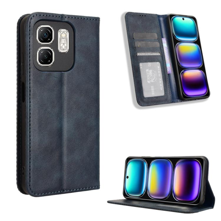 Custodia per telefono in pelle con trama retrò con fibbia magnetica, For Infinix Hot 50i 4G / Smart 9 4G, For Infinix Hot 50 Pro+ 4G, For Infinix Hot 50 4G, For Infinix Hot 50 5G, For Infinix Zero 40 5G, For Infinix Zero 40 4G