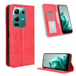 Custodia per telefono in pelle con trama retrò con fibbia magnetica, For Infinix GT 30 Pro 5G, For Infinix Note 50s 5G, For Infinix Note 50x 5G, For Infinix Note 50 Pro+, For Infinix Note 50 4G / Note 50 Pro 4G, For Infinix Hot 50 Pro 4G