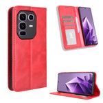 Custodia per telefono in pelle con trama retrò con fibbia magnetica, For Infinix GT 30 Pro 5G, For Infinix Note 50s 5G, For Infinix Note 50x 5G, For Infinix Note 50 Pro+, For Infinix Note 50 4G / Note 50 Pro 4G, For Infinix Hot 50 Pro 4G